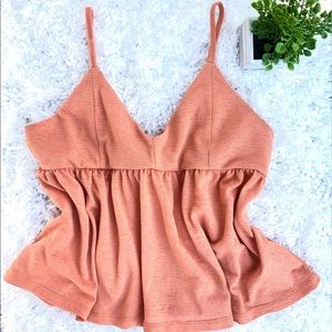 Flowy Coral Cami w/ Back Bow